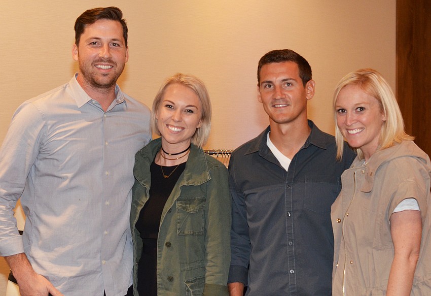 Caleb and Liz Jones with Brad and Sam Beebe