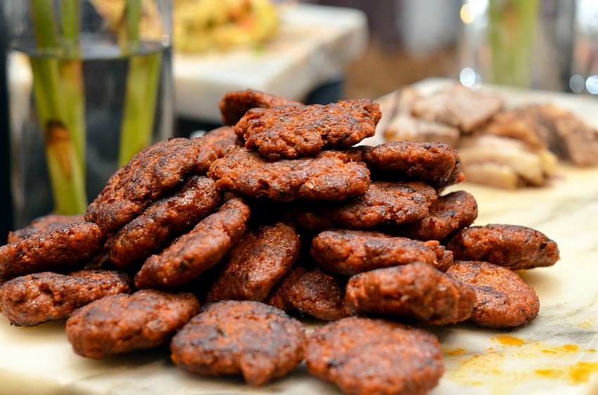 Guests enjoyed food paired with bourbon at GFA's Purim Pour-em Some Whiskey event.