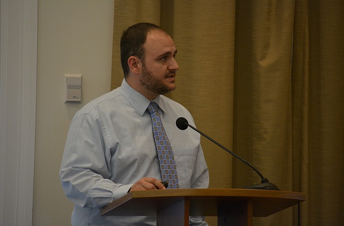 DOT Project Manager Jeff Mednick updates members of the MPO during their meeting today, at Lakewood Ranch Town Hall.