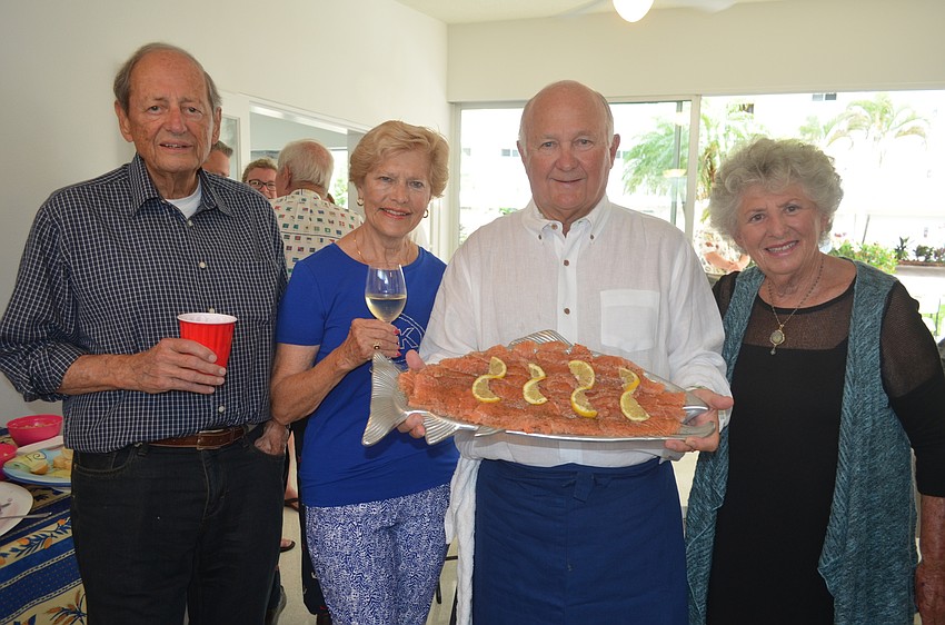 Social committee members Ed Schmith, Linda and chairman George Muller and Carolyn Schmith