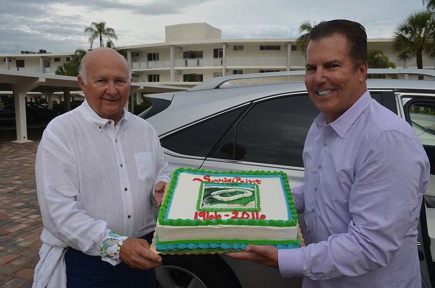 Event chairman George Muller with Bill Blake
