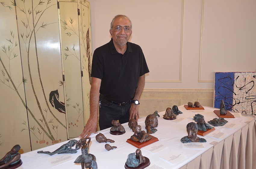 Artist Ravi Venkataraman with his 3D-printed art