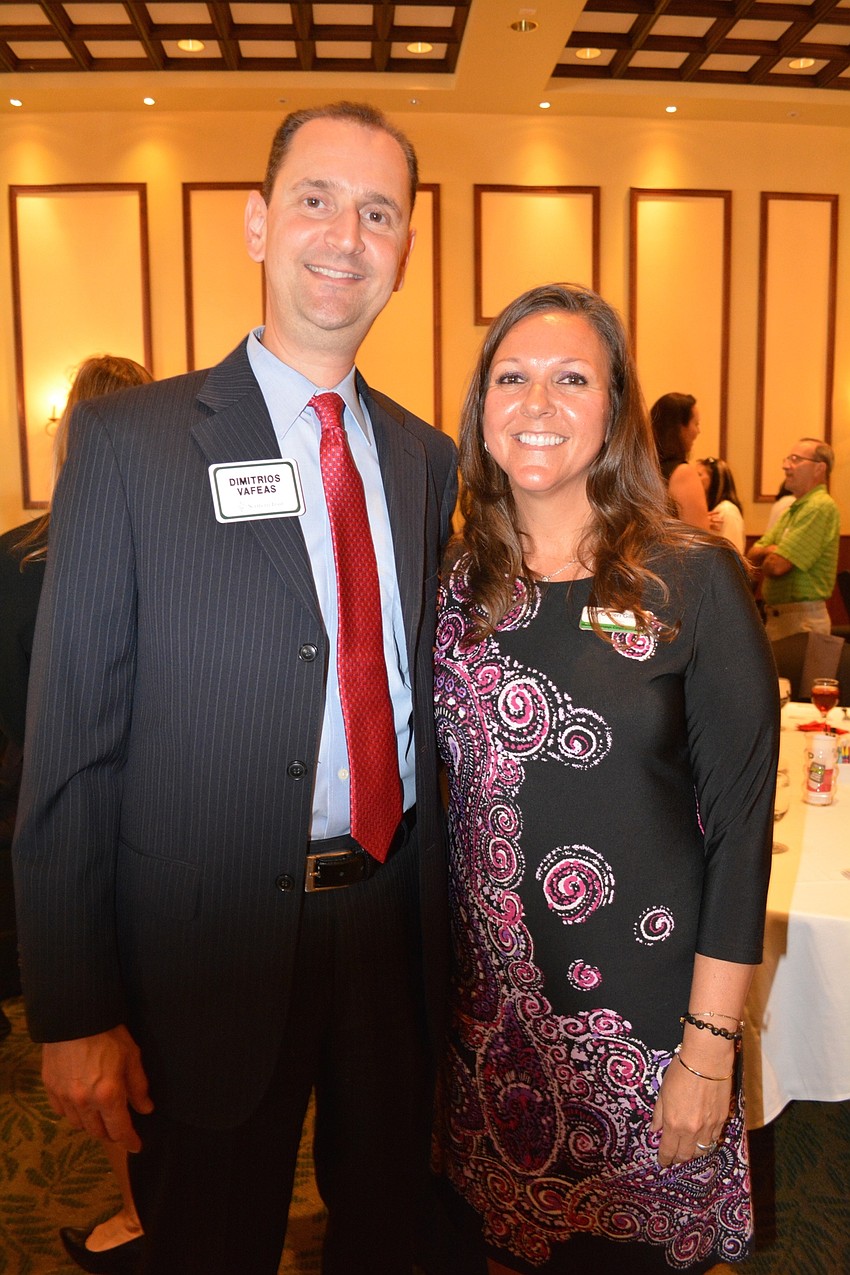 Dimitrios Vafeas, of Northern Trust, with Kelly Olivieri Gilliland, of Horizon Mortgage Corp.