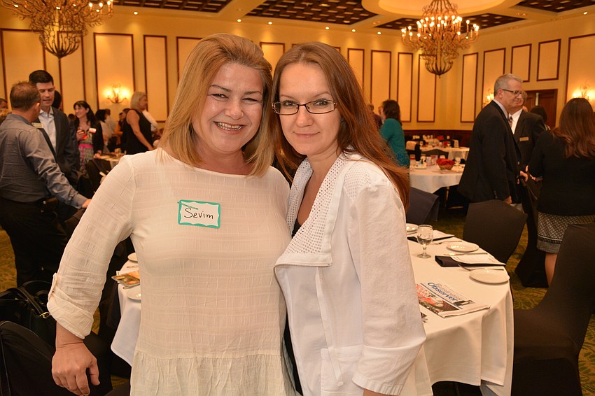 Sevim Schennum and Liliya Sablukova, both Lakewood Ranch residents, came out to hear what was going on.