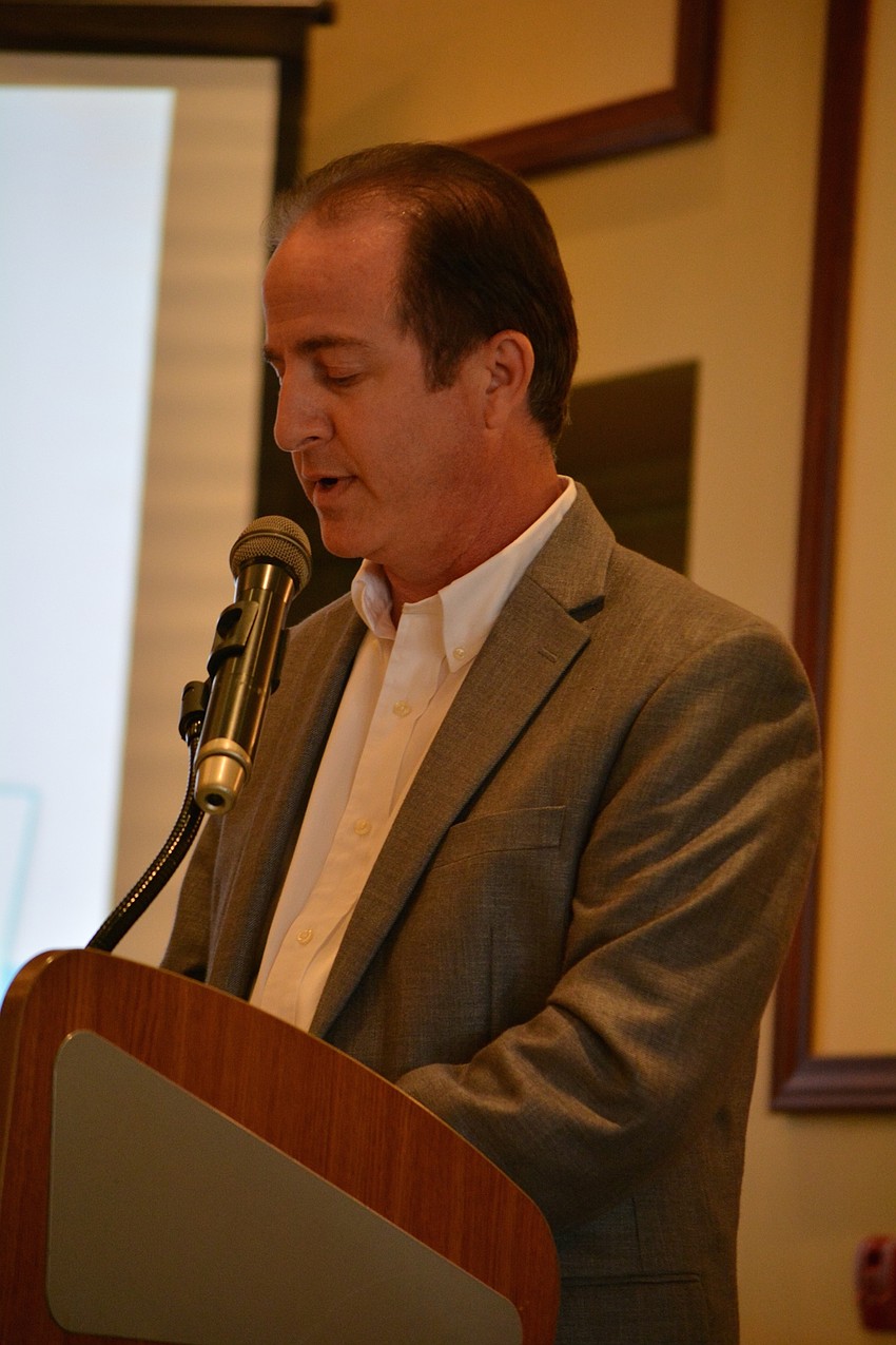 Manatee County Convention and Visitors Bureau Executive Director Elliott Falcione speaks.