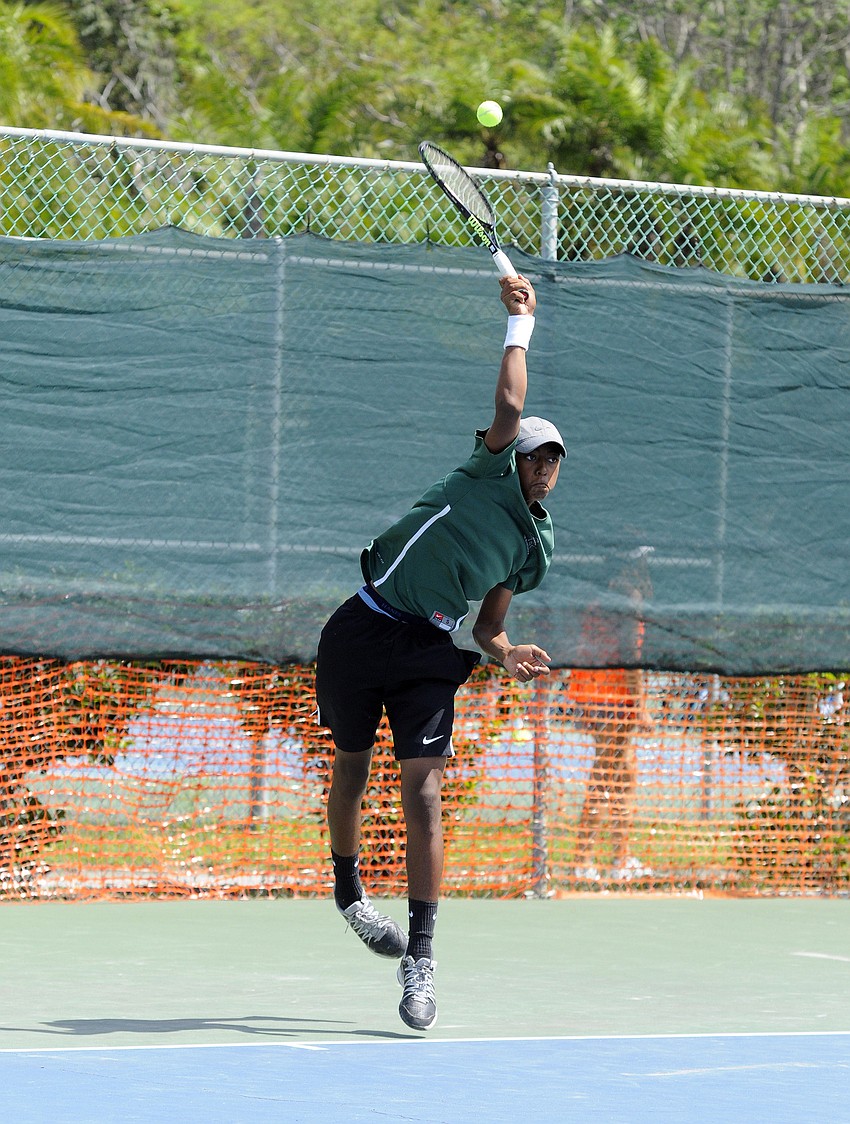 Sophomore Anthony Pistella plays No. 1 singles and No. 1 doubles for Lakewood Ranch.