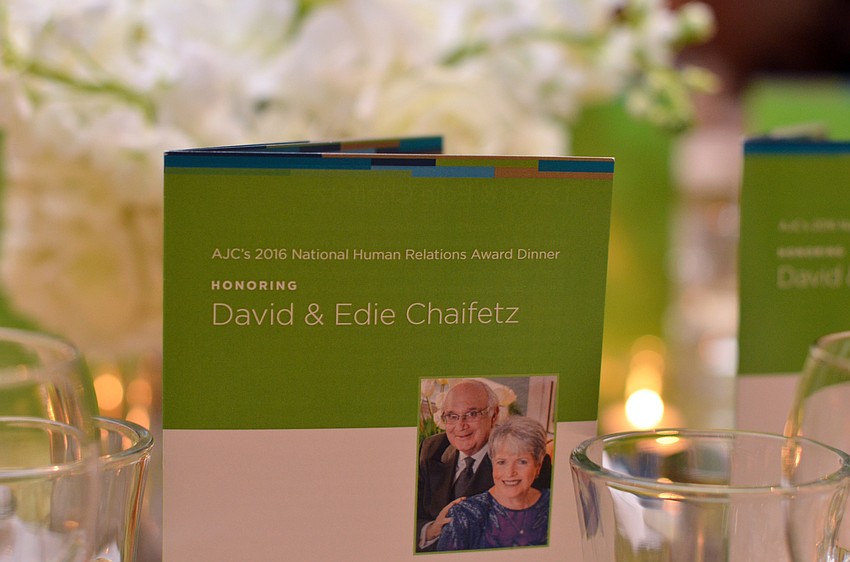 Edie and David Chaifetz were honored with the National Human Relations Award.