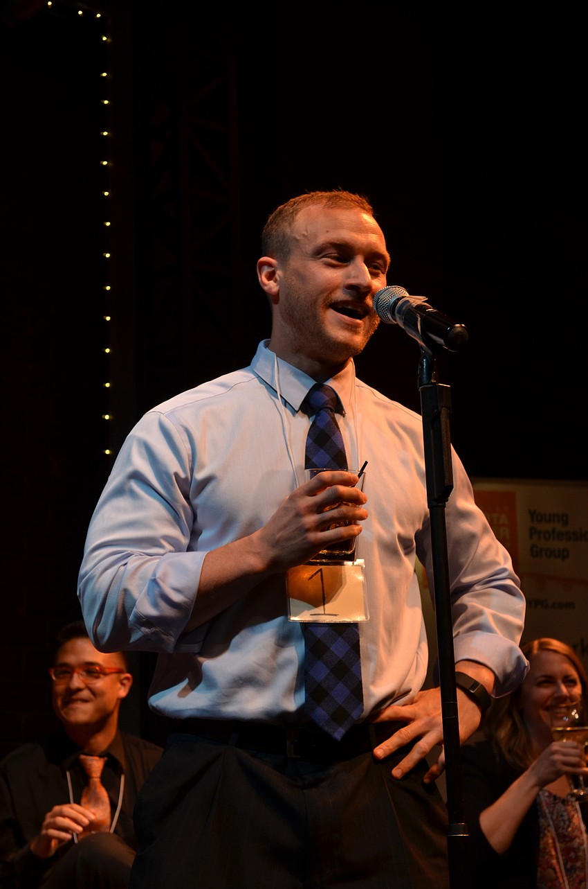 Contestant Chris Nigro spells out 