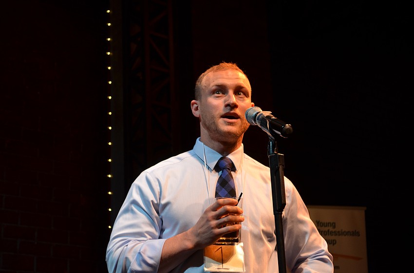 Contestant Chris Nigro spells out 