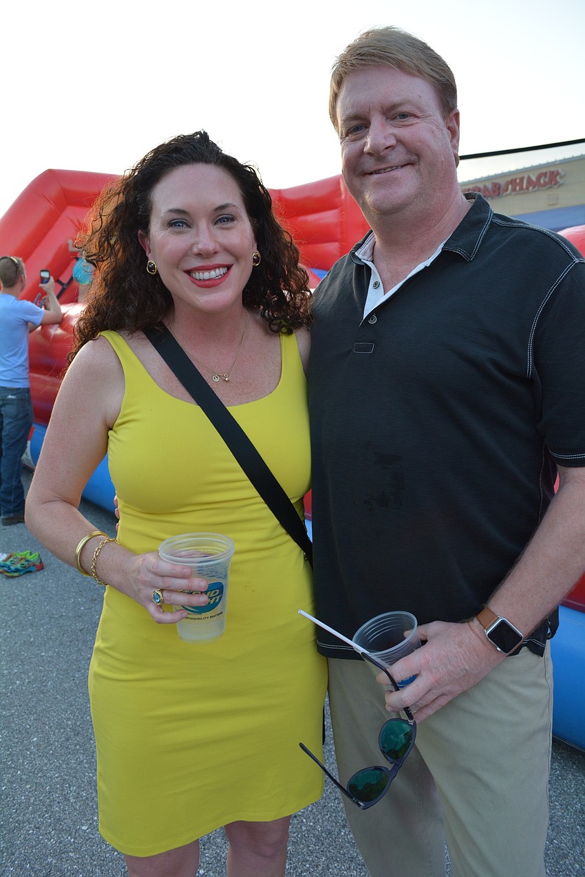 Lakewood Ranch's Lisa Shepard poses with friend John Weller.