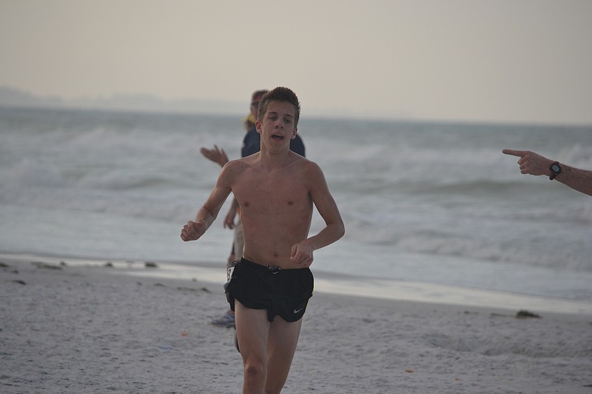 First Overall winner of the 5K Richmond Stoltzfus.