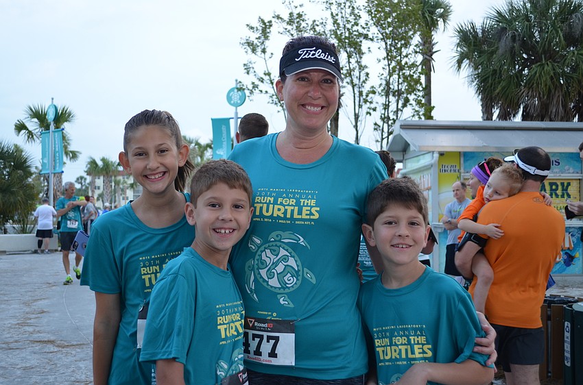 Caroline, William, Denise and Andrew Pope from Team Pope.