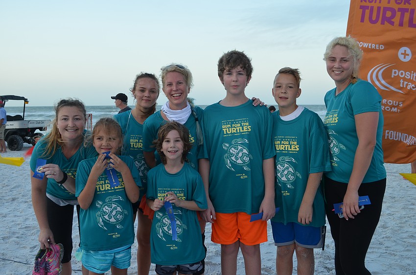 Danielle Bret, Ella Christiensen, Joeline Goldstein, Nathanael, Jenah and Jeremiah Victor with Jeremy Goldstein and Paxtyn Ferdelman.
