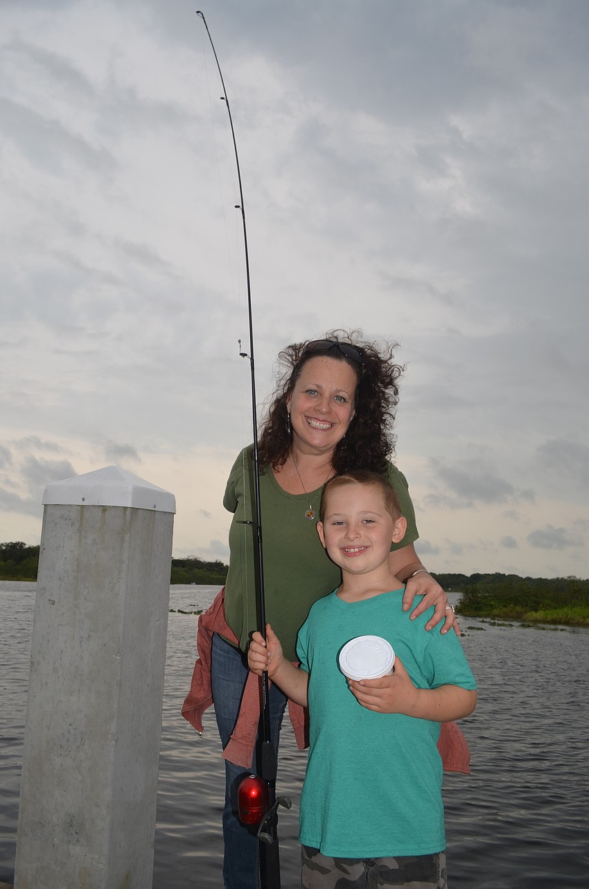 Jake Kerrigan and his mother, Amy, of East County, enjoy fishing.