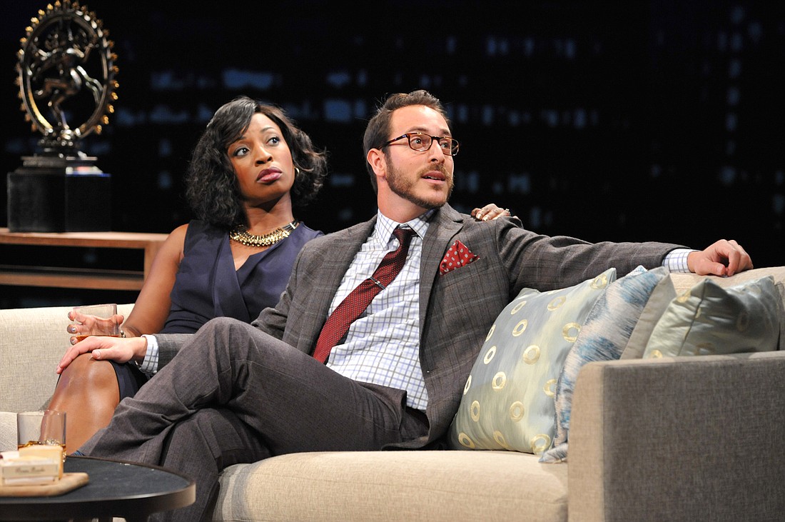 Bianca LaVerne Jones and Jordan Ben Sobel in Asolo Rep's production of "Disgraced." Photo by Gary W. Sweetman.