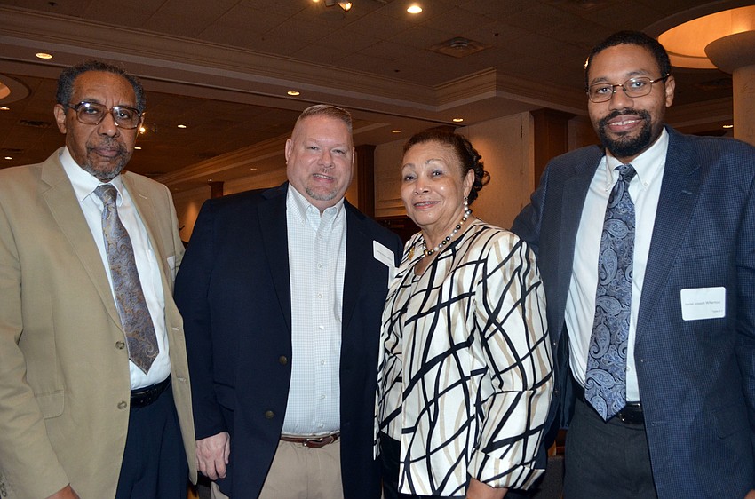 Dr. Joseph Wharton, Jeremy Miller, Dr. Lou Bertha Wharton and Joseph Wharton