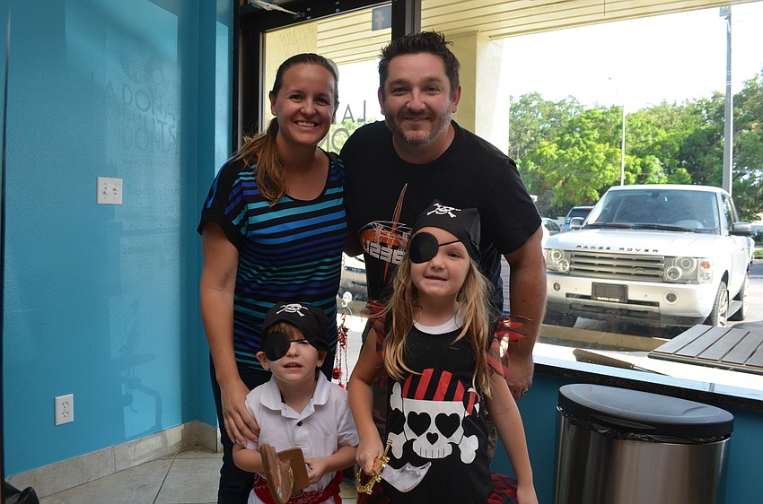 Laura and Paul Adams with Tristan and Reece