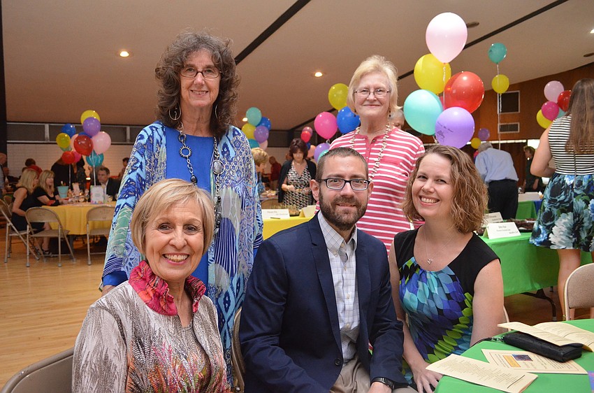 Betty Goldman, Laurie Etter, Carol Hagglund with The Rev. Wes Bixby and Gina Bixby.