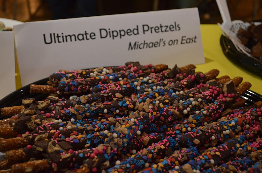 Michael's On East supplied the signature Ultimate Dipped Pretzels.