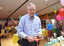Pete Meyer piled his plate with anything he could find with cherries.