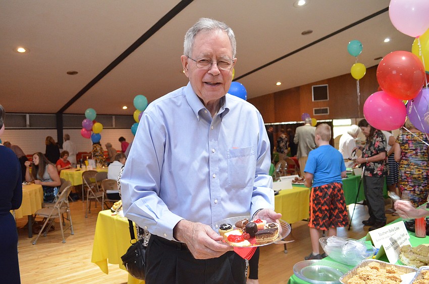 Pete Meyer piled his plate with anything he could find with cherries.