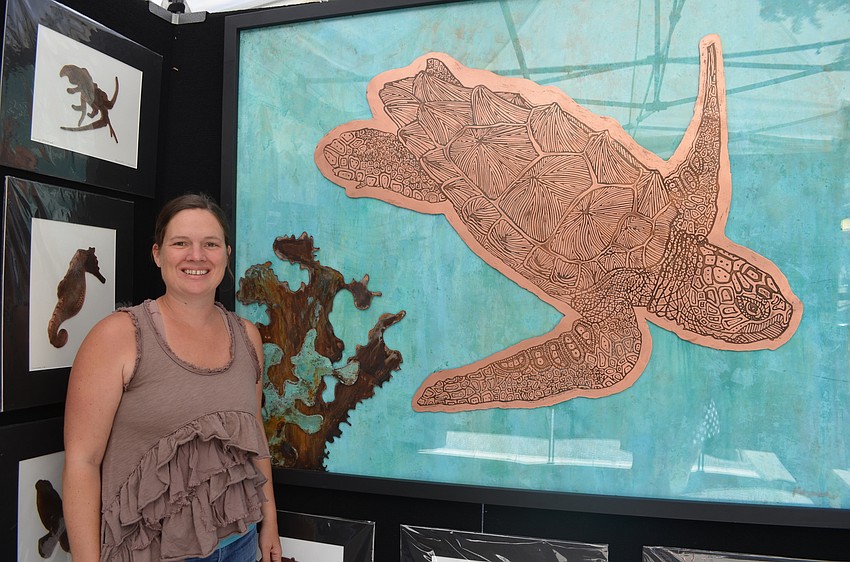 Robin Marsh her copper etching artwork.