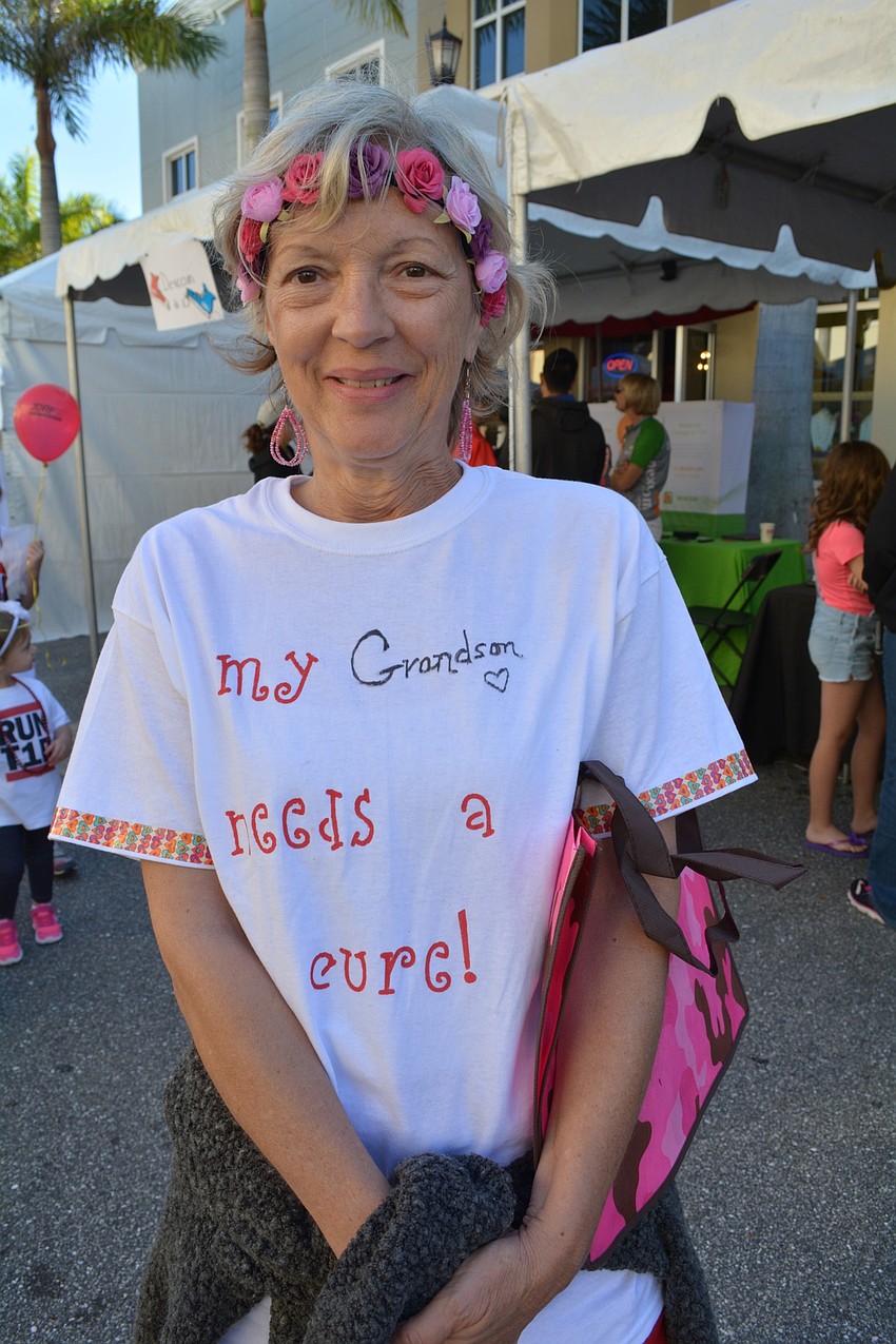 Bradenton's Karen Freed walks for her grandson, Jayden Hill, 10.