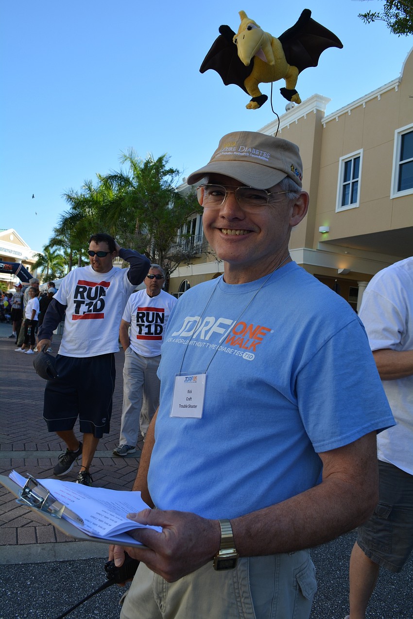 Volunteer and Lakewood Ranch resident Rick Craft wears a 