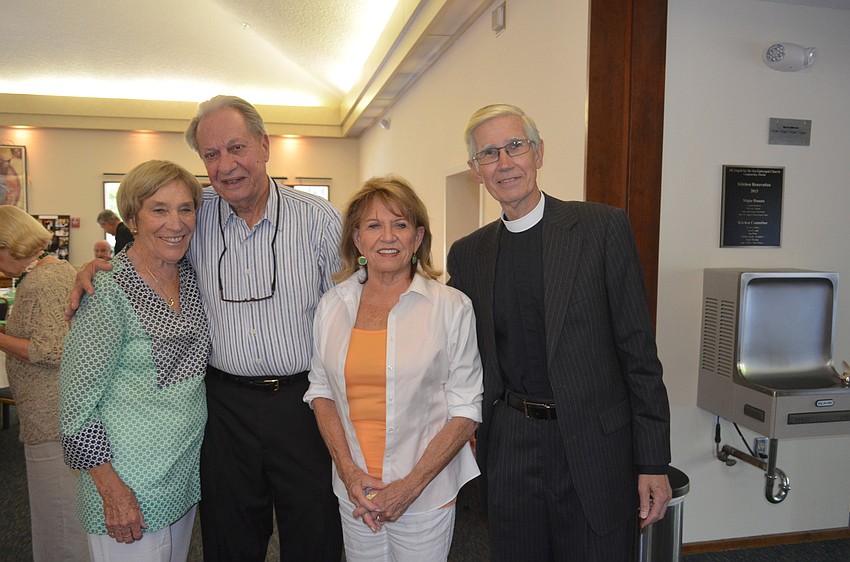 Event chairwoman Jane Perin, Phil Kreis, Catharine Burke and the Rev. David Danner