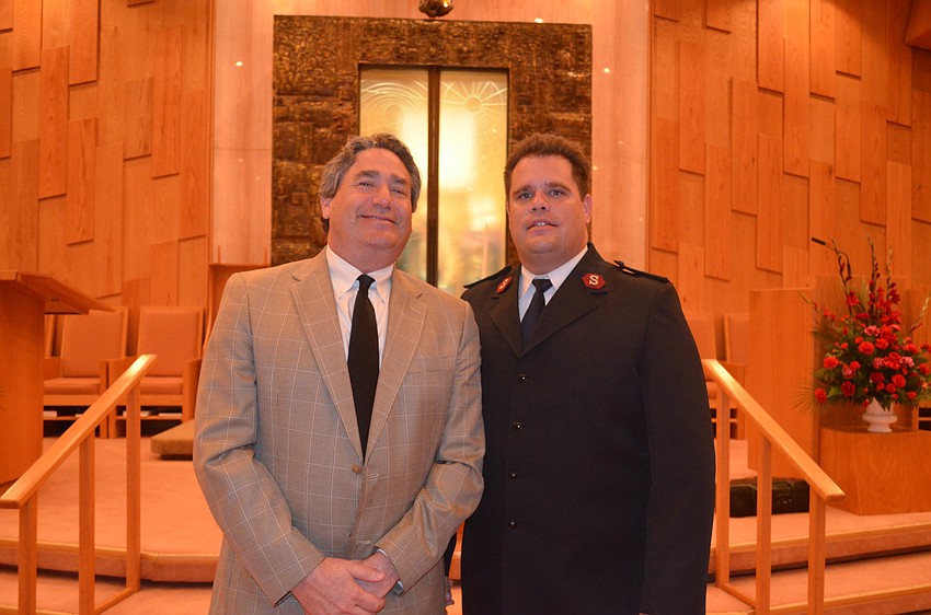 Rabbi Jonathan Katz and Major Ethan Frizzell, of the Salvation Army