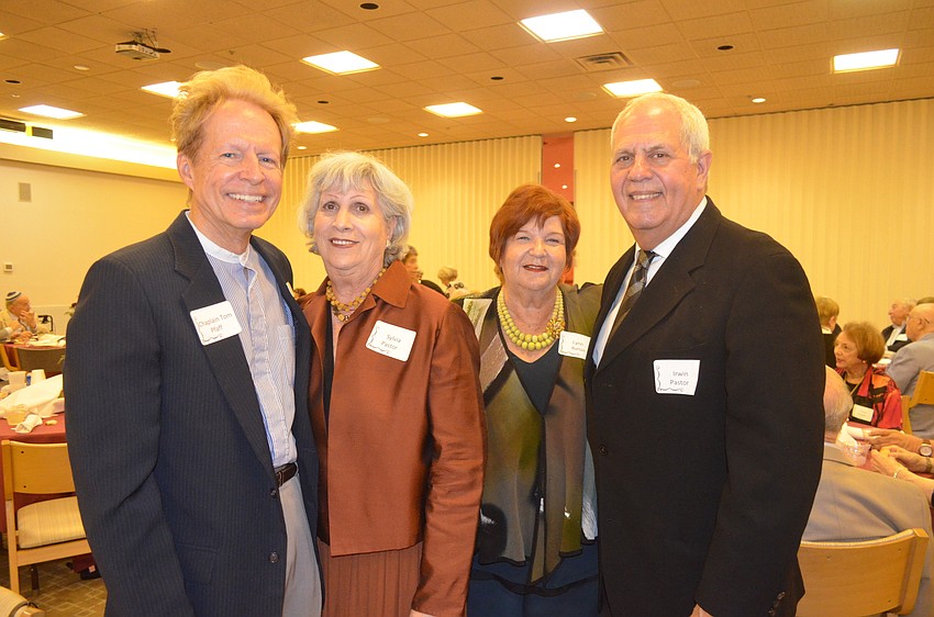 Chaplain Tom Pfaff, Sylvia Pastor, Lynn Burton and Irwin Pastor