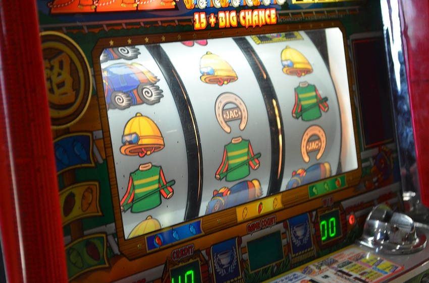 Guests played the slot machines for a chance to win a stay at the Seminole Hard Rock Hotel and Casino.