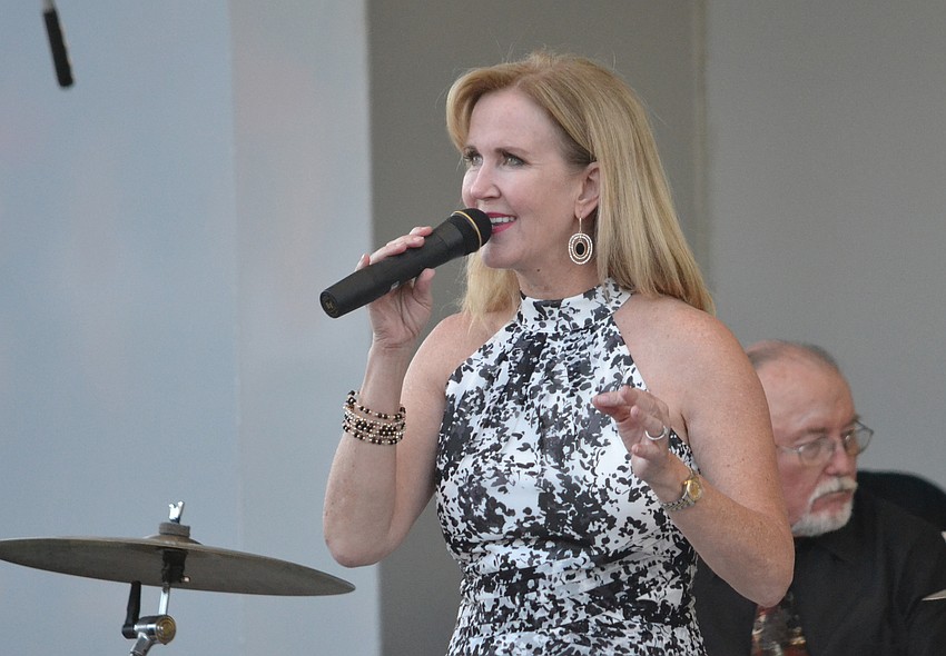 Lisanne Lyons performs alongside the Sarasota Jazz Project.
