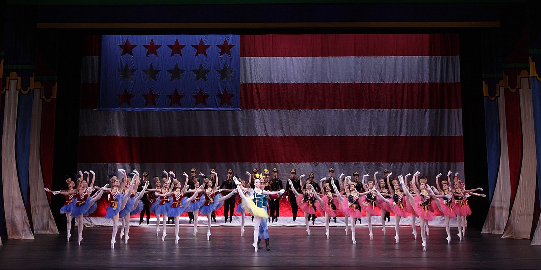 The Sarasota Ballet in George Balanchine's "Stars and Stripes." Photo: Frank Atura