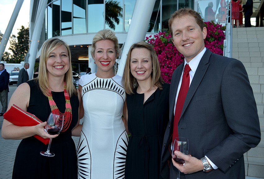 Andrea Knies and Anna Foster with Meredith and Justin Rees