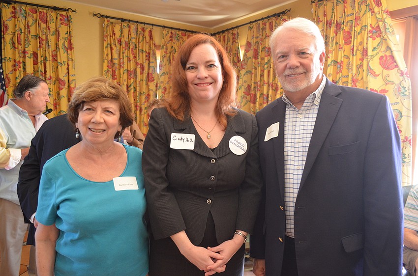 Barbara Katz, Cindy Hill, Sarasota County School Board District Three candidate, and Ken Marsh
