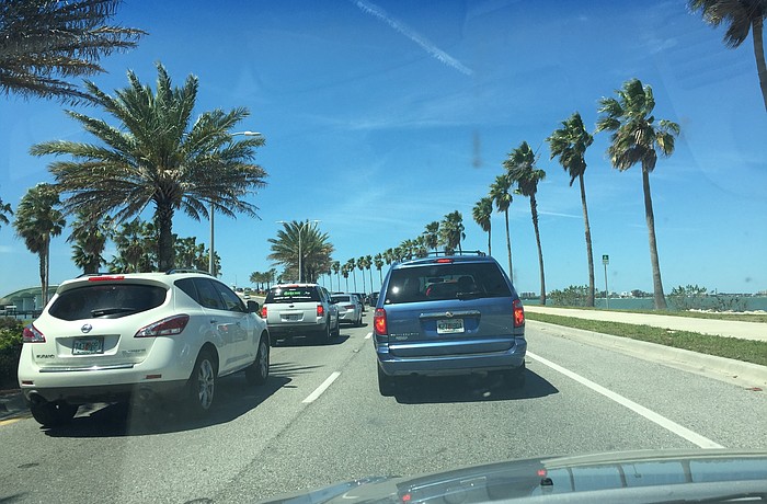 Since the Coon Key Bridge construction began, westbound traffic on the John Ringling Causeway has been stop-and-go during midday hours. Residents said conditions improve in the early morning and late afternoon.