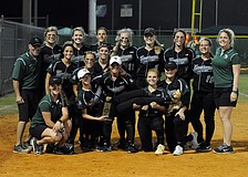 The Lakewood Ranch High softball team captured the Class 8A-District 8 championship with a 16-1 victory versus Sarasota April 14.