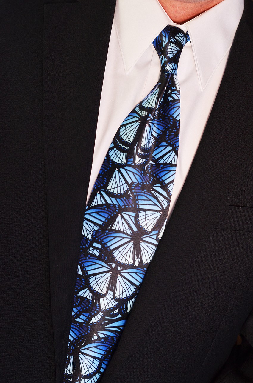Ken Miller's blue butterflies tie (borrowed from CPC Executive Director, Doug Staley) was a perfect match for the event.