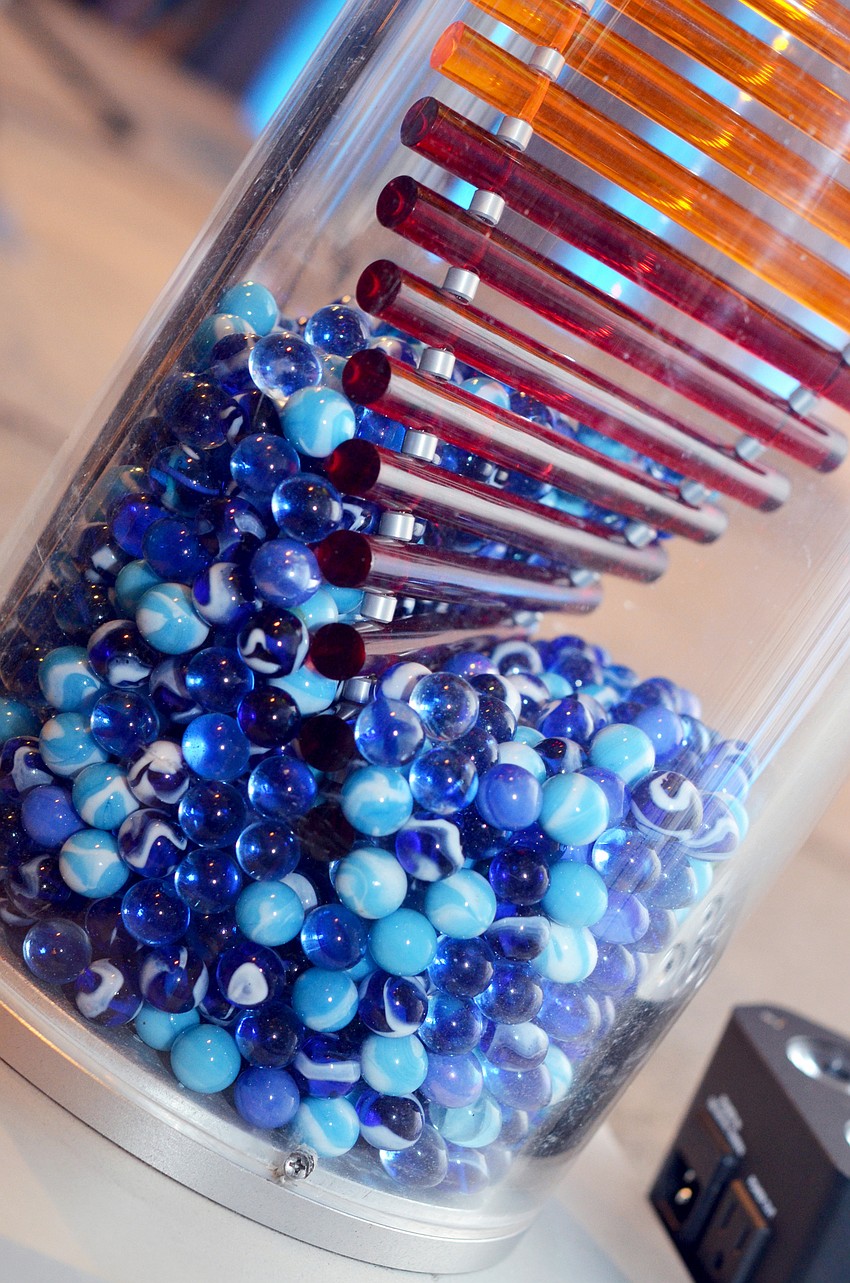 A scaled down version of the Pillar of Hope was on display at the event.