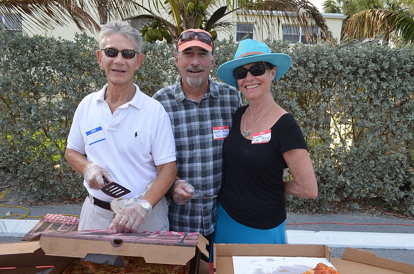 Party planners Stuart Sinai, Allen Ross and Linda Reilly