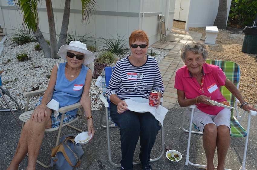 Madeline Raftery, Pat Young and Gladys Henry