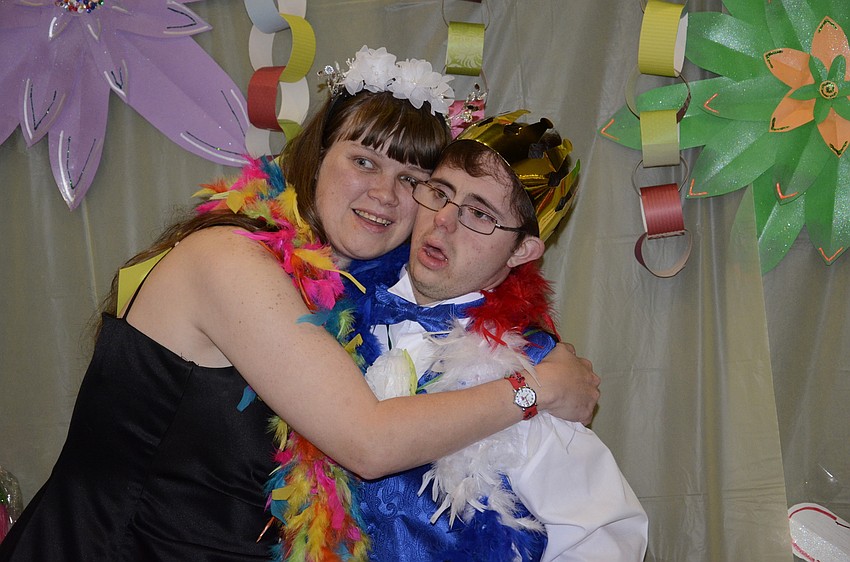 Eileen Bond and Luke Garske of Sarasota always hang out at the prom together.