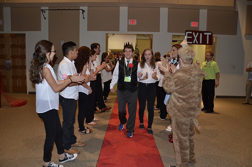 Matthew Griffin of Sarasota walks the red carpet.