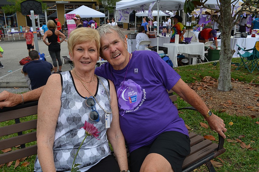 Jane and Skip Colbert, of Orlando, participate while visiting their son and daughter-in-law, Dave and Marci Walker,