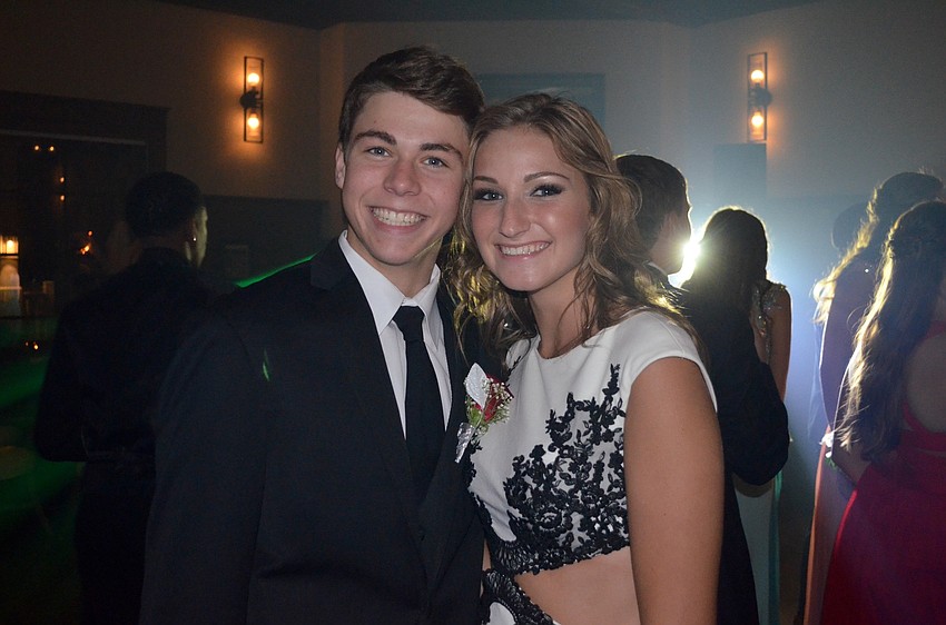 Lucas Machpod and Chloe Ruppert find a spot on the dance floor.