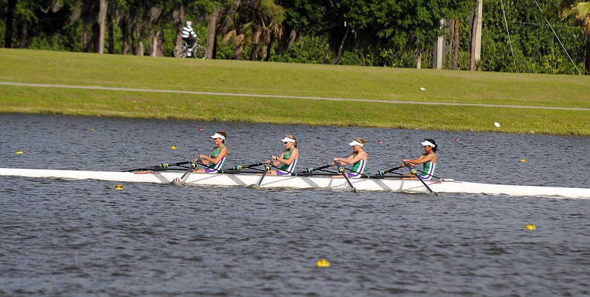 The Sarasota Scullers won a bronze medal in the Girls Freshman 4x.