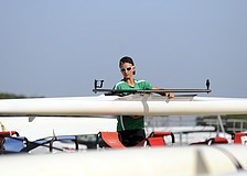 Eighth-grader Kaden Bowles represented the Sarasota Scullers in the Boys Freshman 4x.