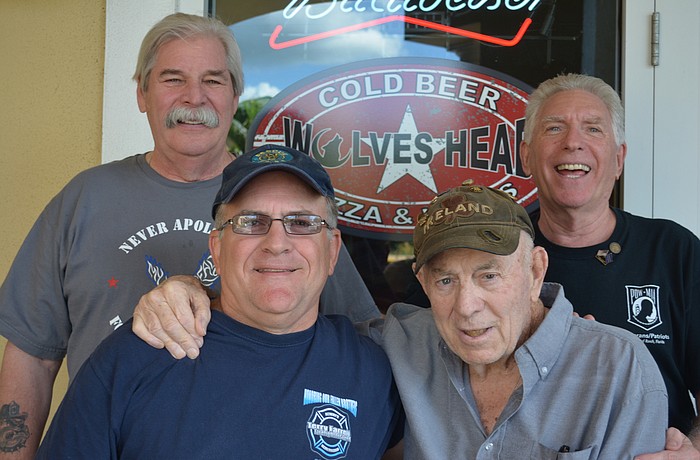 Richie Evers and Gene Sweeney, in back, and Garrett Lindgren and Mickey Quinn have been chosen to appear in the movie "The Perfect Day."