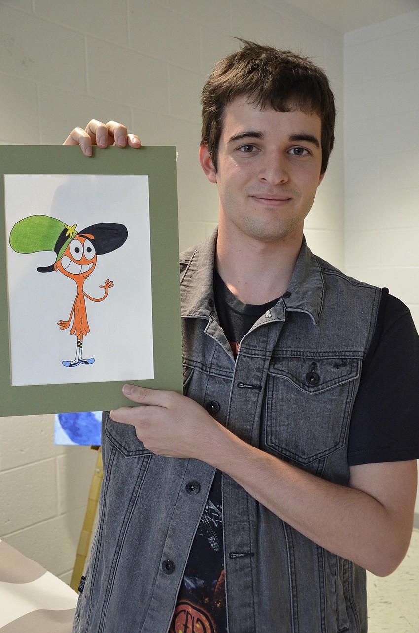 Senior Albert O. Suarez drew his favorite character, Wander, from Wander Over Yonder.